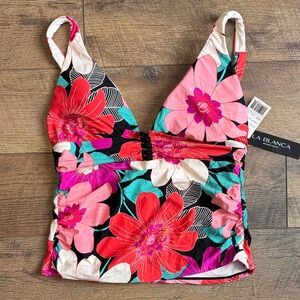 La Blanca Multicolor Floral Swim Top
